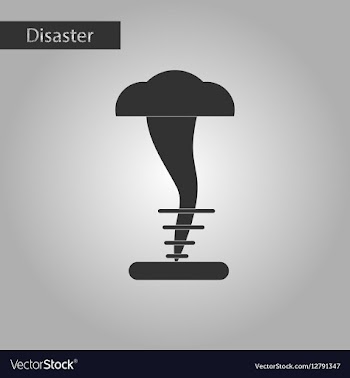 Black and white style icon disaster tornado vector image