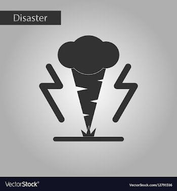 Black and white style icon disaster tornado vector image