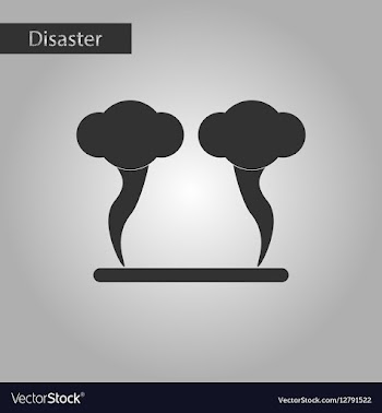Black and white style icon disaster tornado vector image
