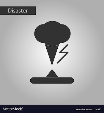Black and white style icon disaster tornado vector image