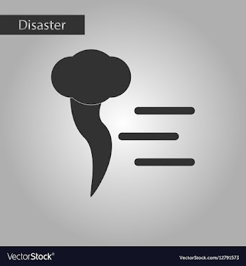 Black and white style icon disaster tornado vector image