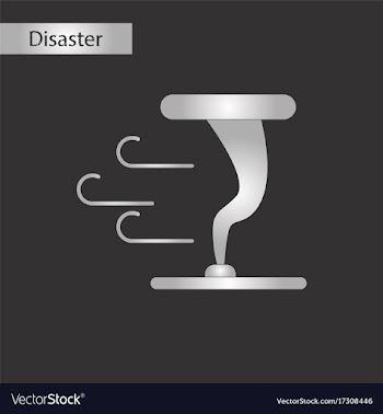 Black and white style icon disaster tornado vector image