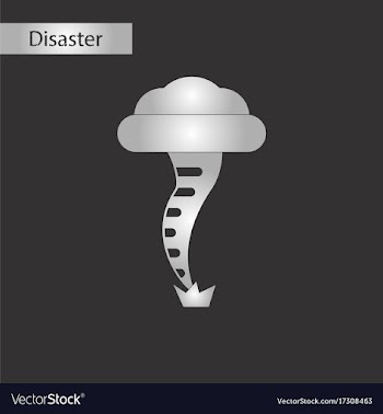 Black and white style icon disaster tornado vector image