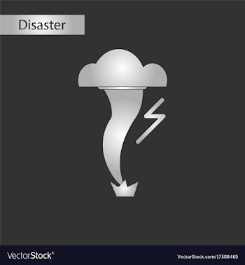 Black and white style icon disaster tornado vector image