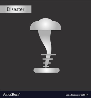Black and white style icon disaster tornado vector image