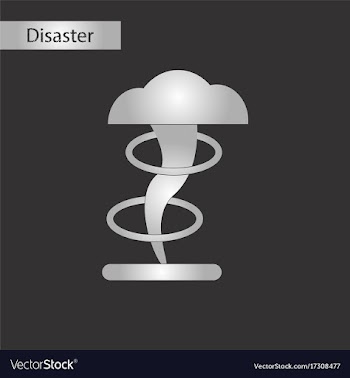 Black and white style icon disaster tornado vector image