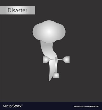 Black and white style icon disaster tornado vector image