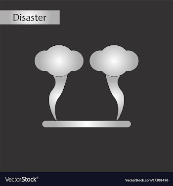Black and white style icon disaster tornado vector image