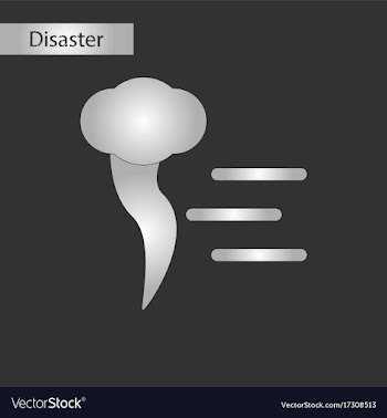 Black and white style icon disaster tornado vector image