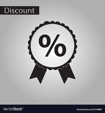 Black and white style icon discount ribbon vector image