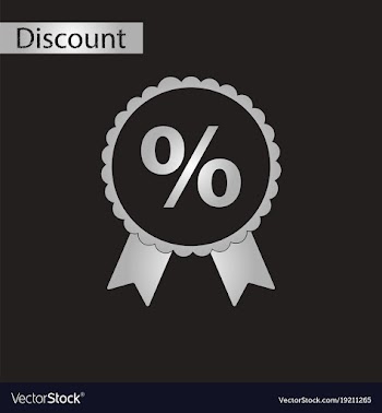 Black and white style icon discount ribbon vector image