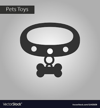 Black and white style icon dog collar vector image