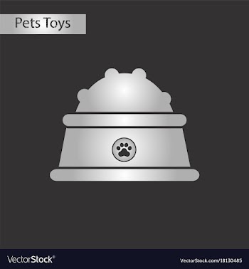 Black and white style icon dog food bowl vector image