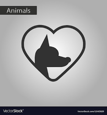 Black and white style icon dog heart vector image
