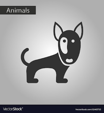 Black and white style icon dog pitbull vector image