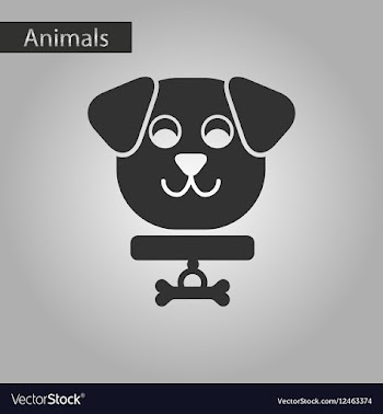 Black and white style icon dog vector image