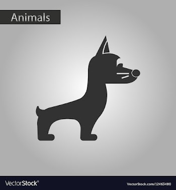 Black and white style icon dog vector image