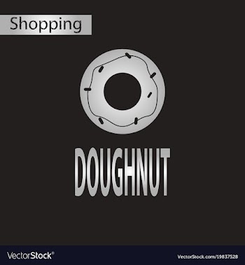 Black and white style icon donut vector image