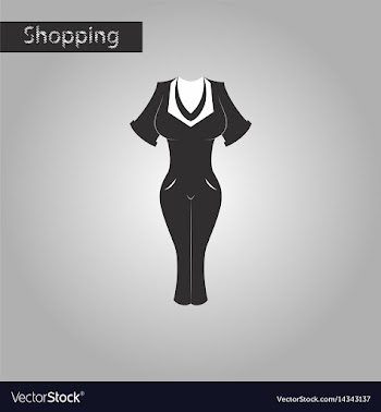 Black and white style icon dress vector image