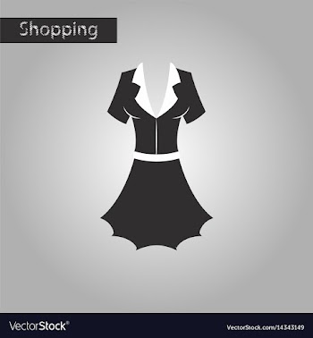 Black and white style icon dress vector image