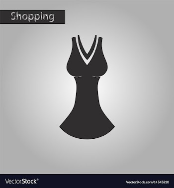 Black and white style icon dress vector image