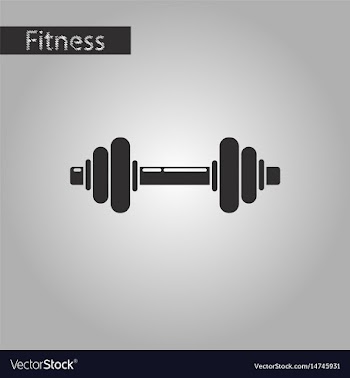 Black and white style icon dumbbell vector image