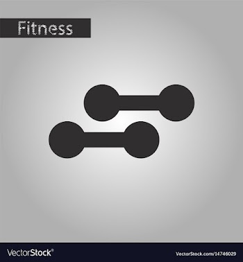 Black and white style icon dumbbells vector image