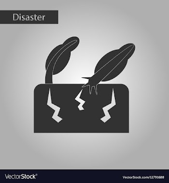 Black and white style icon earthquake trees vector image