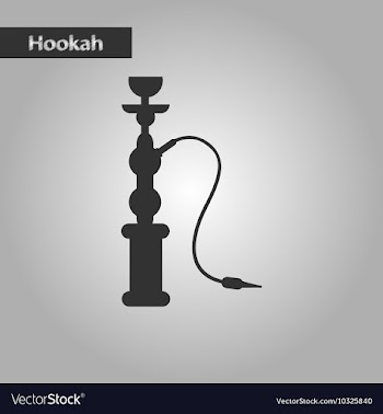 Black and white style icon Eastern hookah vector image