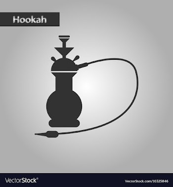 Black and white style icon Eastern hookah vector image