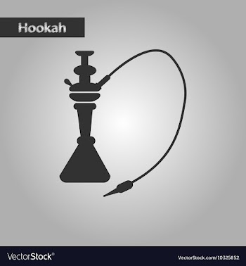 Black and white style icon Eastern hookah vector image