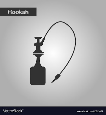 Black and white style icon Eastern hookah vector image
