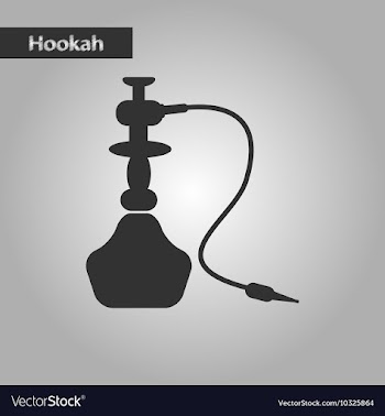 Black and white style icon Eastern hookah vector image