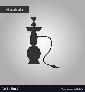 Black and white style icon Eastern hookah vector image