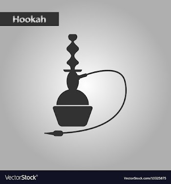 Black and white style icon Eastern hookah vector image