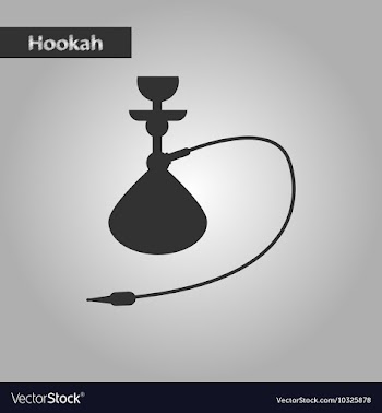 Black and white style icon Eastern hookah vector image
