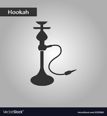 Black and white style icon Eastern hookah vector image