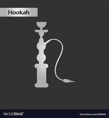 Black and white style icon eastern hookah vector image