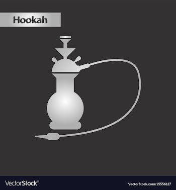 Black and white style icon eastern hookah vector image