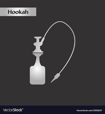 Black and white style icon eastern hookah vector image