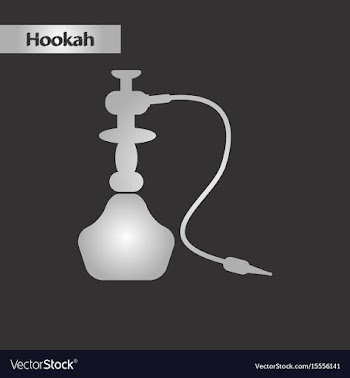 Black and white style icon eastern hookah vector image