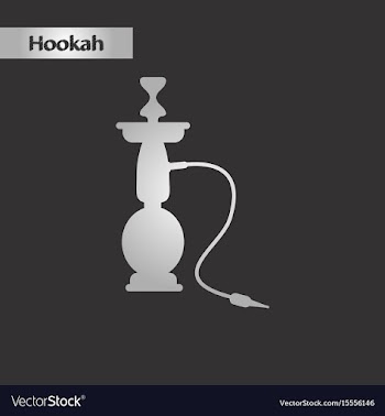 Black and white style icon eastern hookah vector image