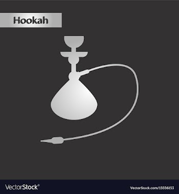 Black and white style icon eastern hookah vector image
