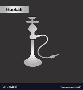 Black and white style icon eastern hookah vector image