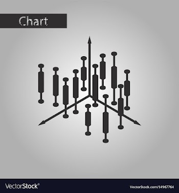 Black and white style icon economic chart vector image