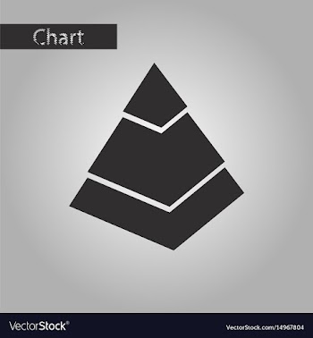 Black and white style icon economic pyramid vector image