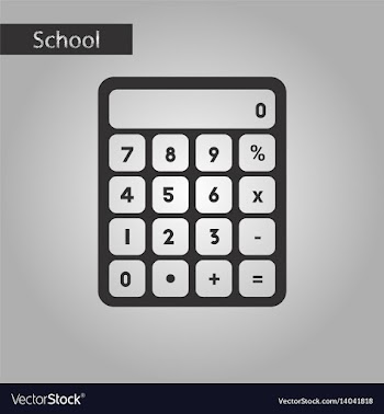 Black and white style icon electronic calculator vector image