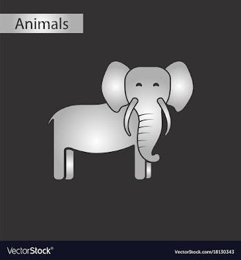 Black and white style icon elephant vector image