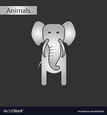 Black and white style icon elephant vector image