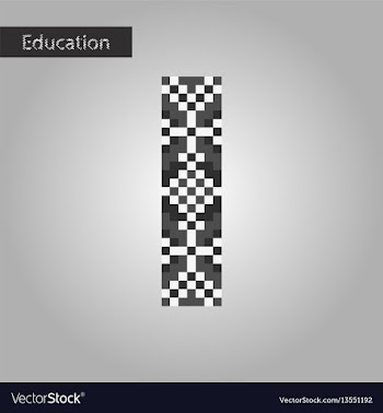 Black and white style icon embroidery vector image